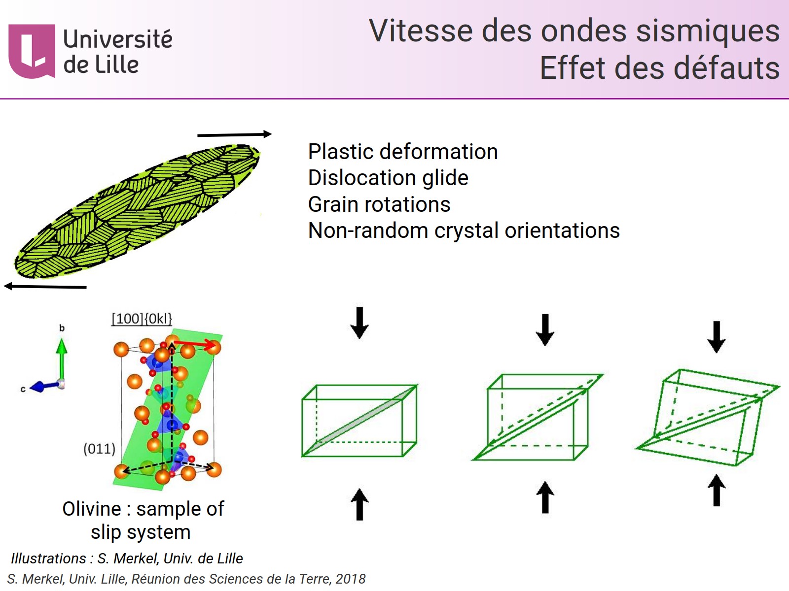 Vitesse des ondes sismiques - Effet des défauts